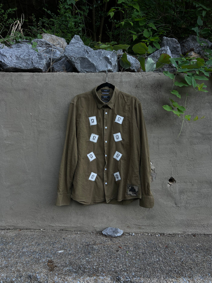 Dog Teeth - Green Flannel Shirt