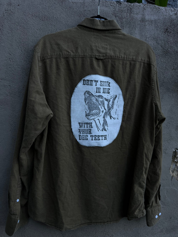 Dog Teeth - Green Flannel Shirt