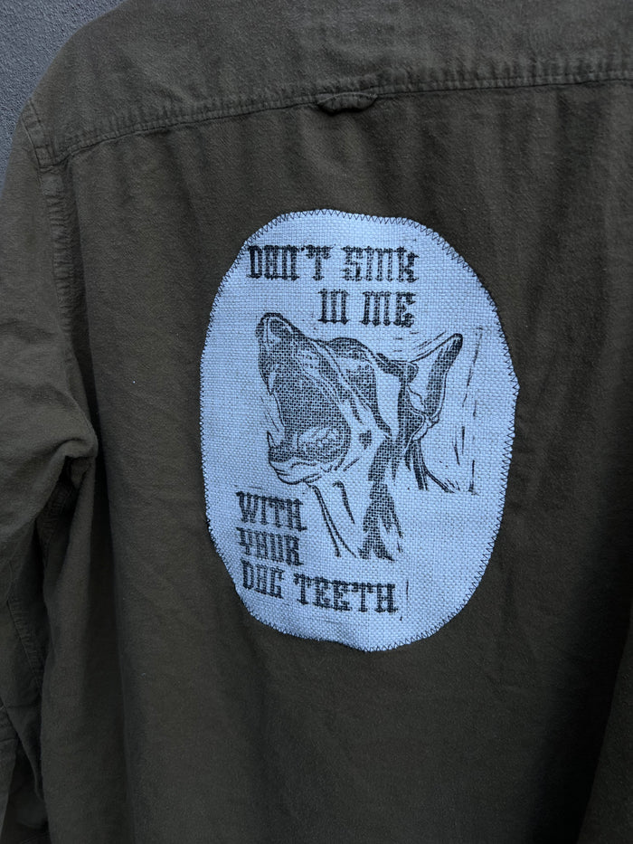 Dog Teeth - Green Flannel Shirt
