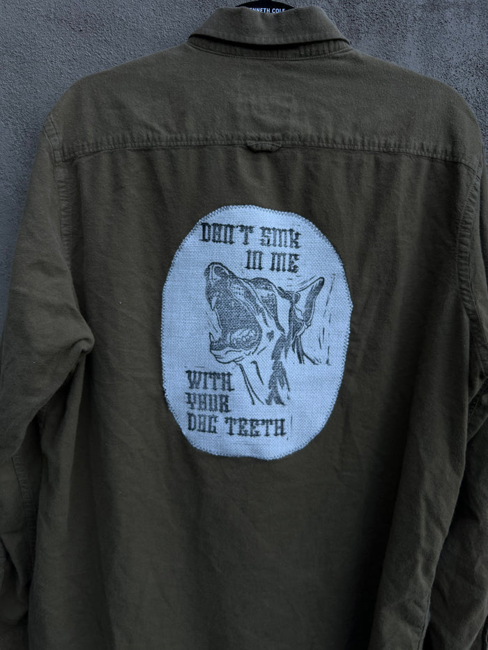 Dog Teeth - Green Flannel Shirt