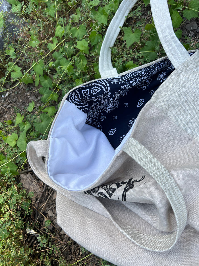 Dog Teeth - Handmade Tote Bag