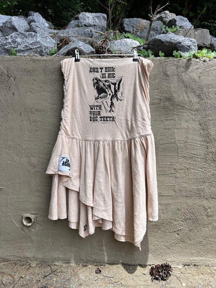 Dog Teeth - tan dress