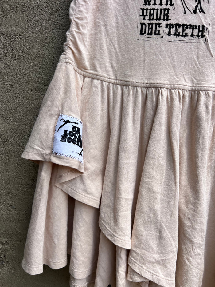 Dog Teeth - tan dress