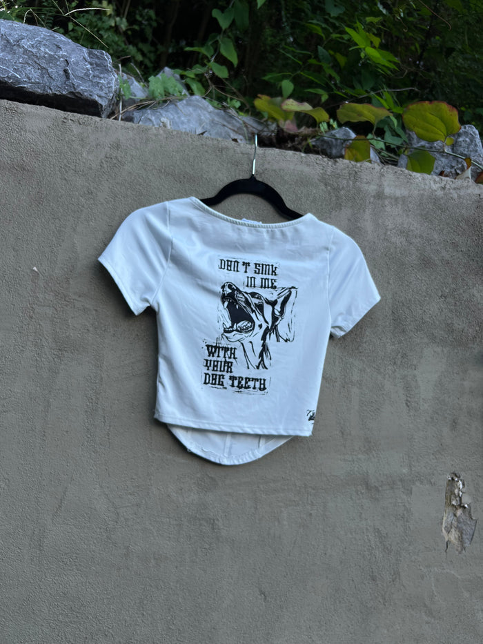 Dog Teeth - White Corset-Style Top