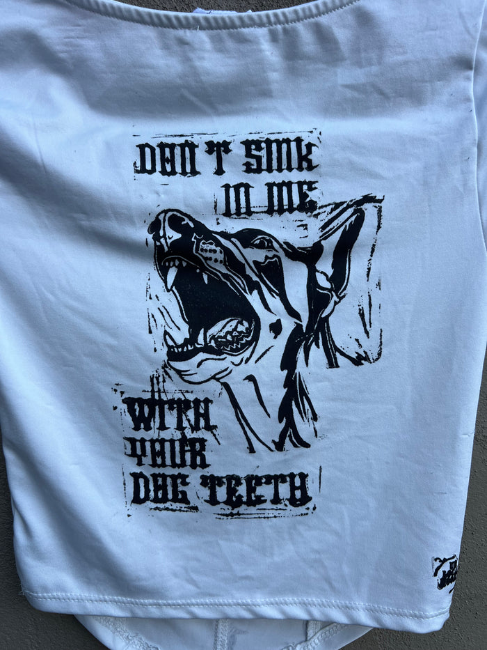 Dog Teeth - White Corset-Style Top