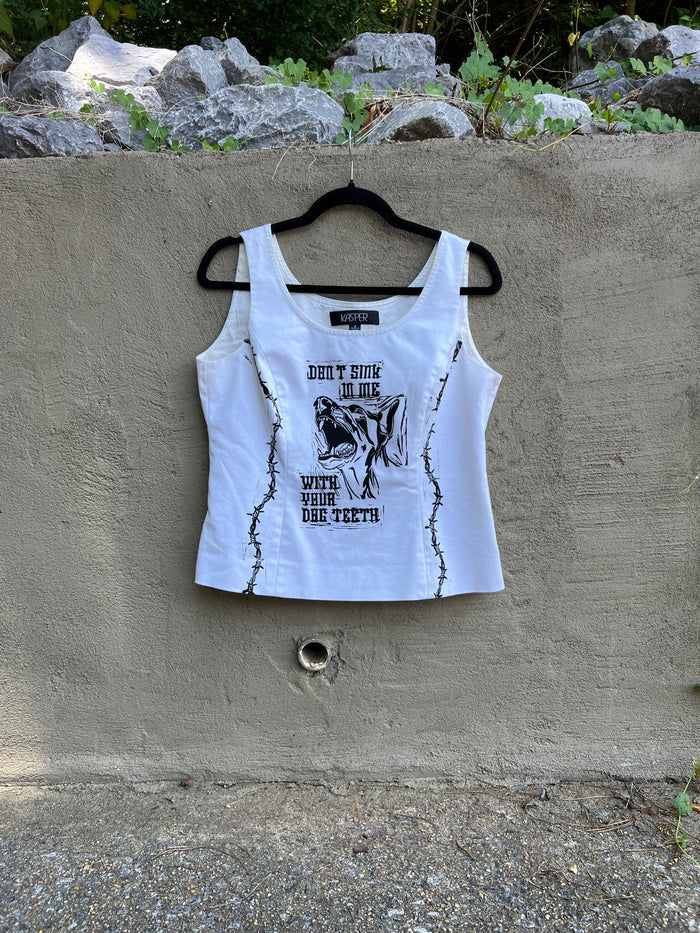 Dog Teeth - White Tank Top