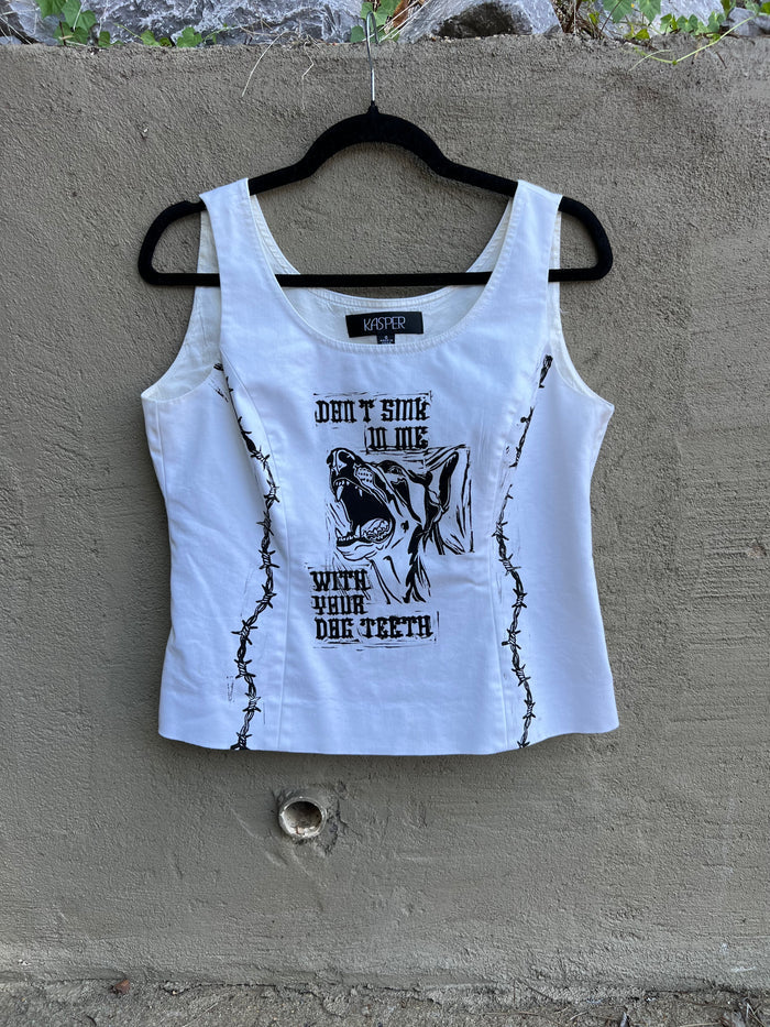 Dog Teeth - White Tank Top
