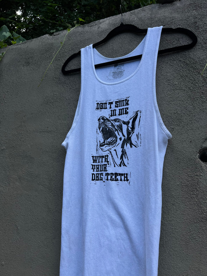 Dog Teeth - White Tank Top