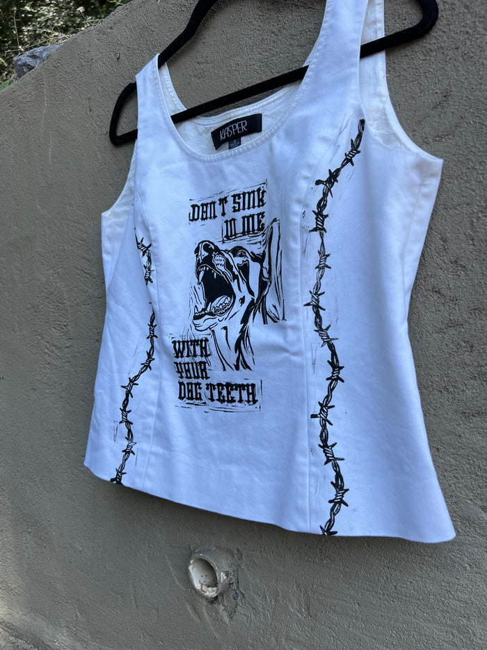 Dog Teeth - White Tank Top