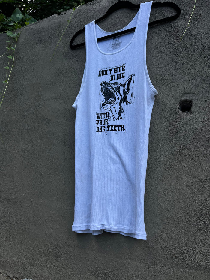 Dog Teeth - White Tank Top