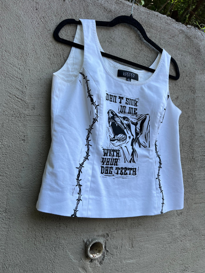 Dog Teeth - White Tank Top