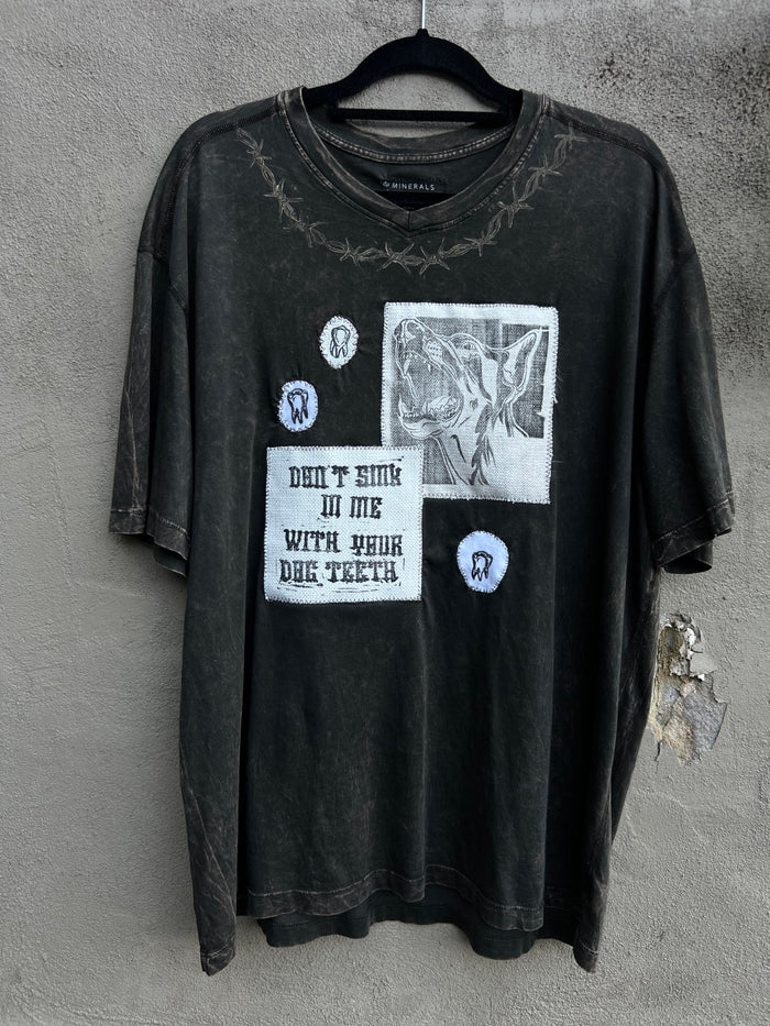 Dog Teeth & Barbed Wire - Brown Tshirt