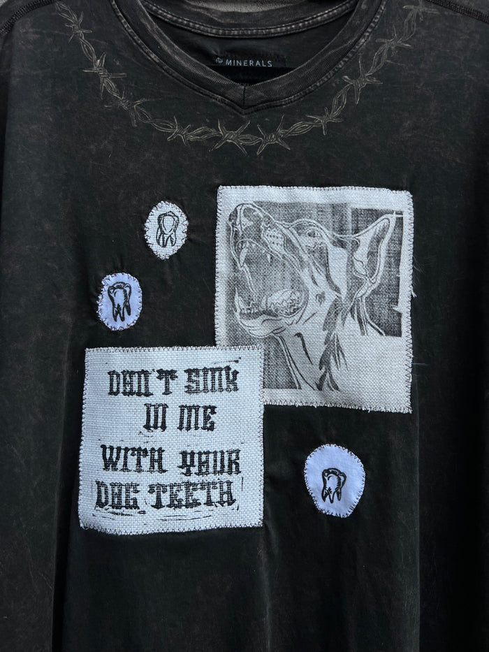 Dog Teeth & Barbed Wire - Brown Tshirt