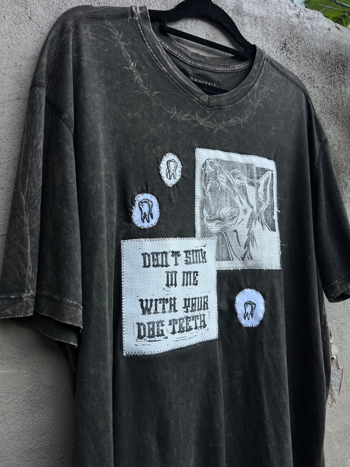 Dog Teeth & Barbed Wire - Brown Tshirt