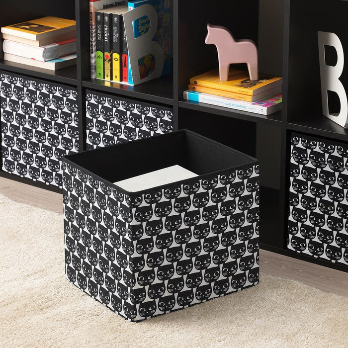 DRONA Box, White & black cats, 33x38x33cm