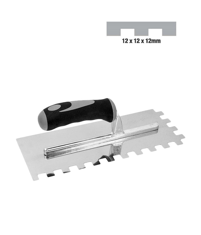 DTA Stainless Steel Adhesive Trowel with Rubber Handle - 1 pc - Stone Doctor Australia - Hardware > Adhesive Trowels > Stainless Steel