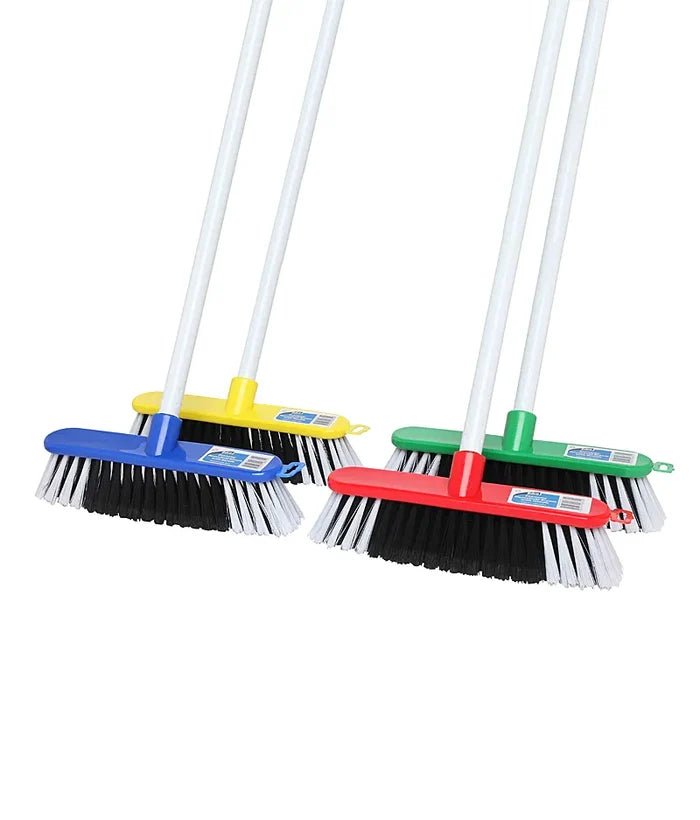 Edco Household Broom With Handle - 1 Unit (Assorted colours) - Stone Doctor Australia - Cleaning Products > Sweeping > Brooms And Handle