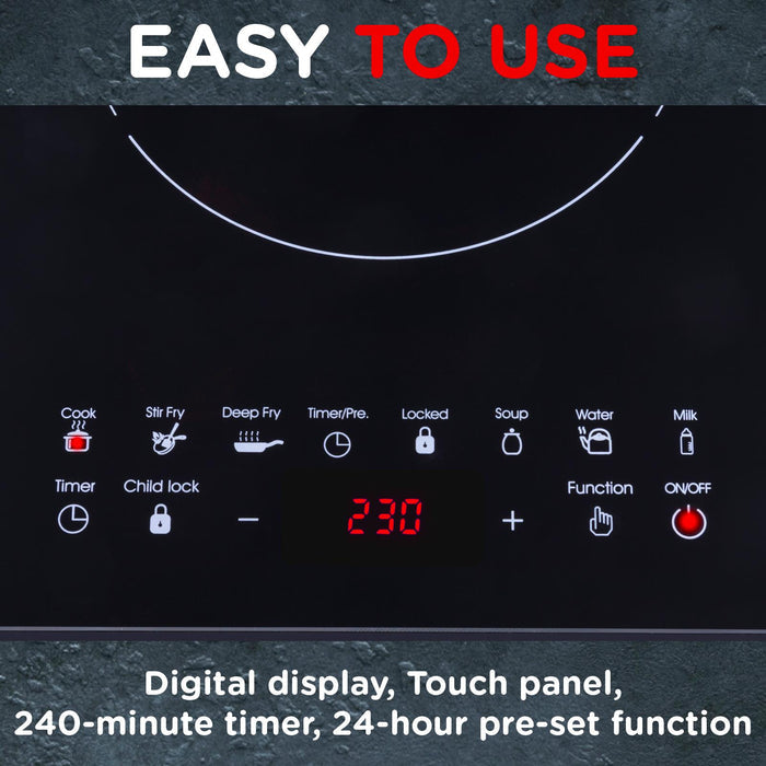 - Buy Now Electric Digital Induction Hob 8 Adjustable Temperature