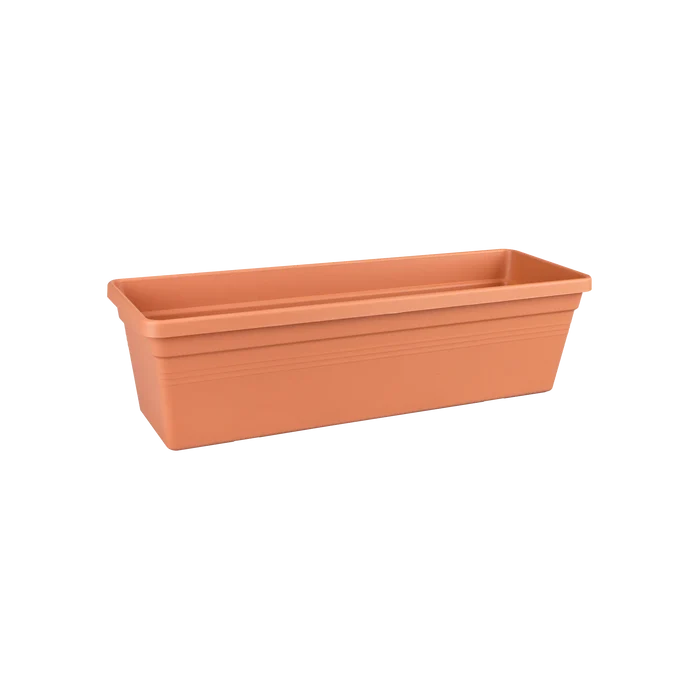 Green Basics 50cm mild terra rectangular trough planter for herbs, balcony and window boxes