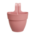 S-shaped rose-coloured metal hanging basket hook Easy Hanger S, small garden bracket for patios and balconies