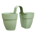 Vibia Campana Flower Twin pistachio twin pistachio-coloured flower planters set for patio or indoor display