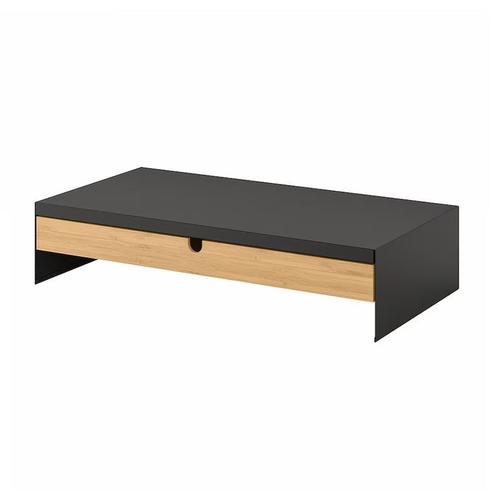 ELLOVEN Monitor stand with drawer, Anthracite