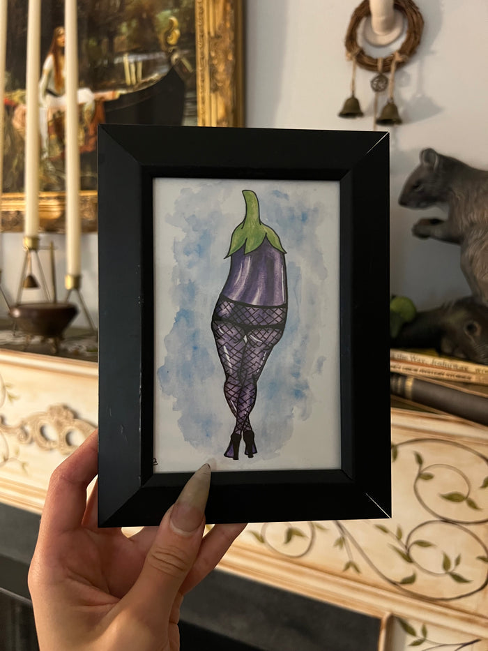 Erotic Eggplant - Burlesque Fruits Giclee