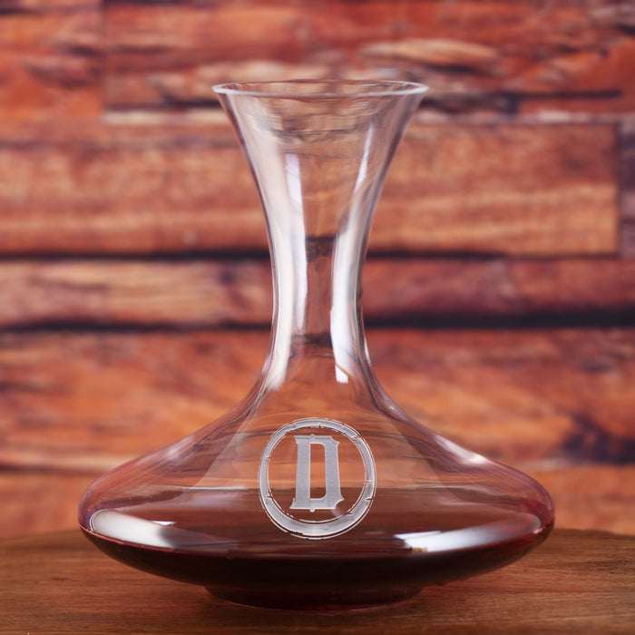 Etched Wine Decanter