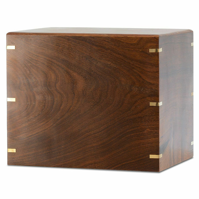 Extra-Large 350 Cubic Inch Windsor Brass/Wood Companion Cremation Urn for Ashes