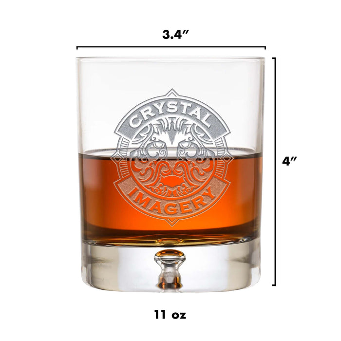 Family Tree Engraved Crystal Bourbon Glass Gift