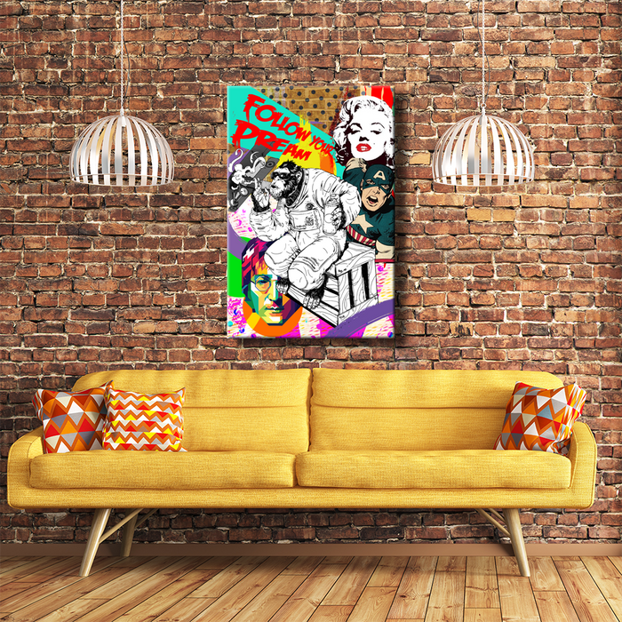 FOLLOW YOUR DREAMS POP ART - REBHORN DESIGN