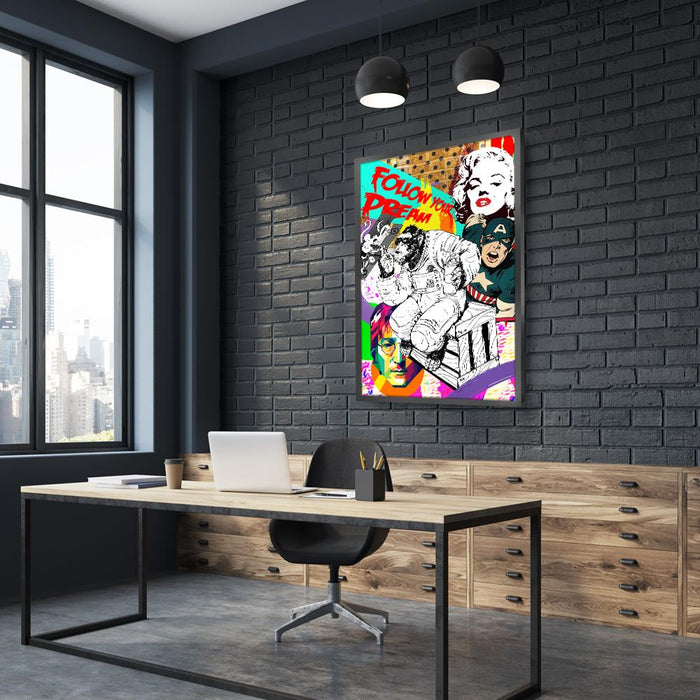 FOLLOW YOUR DREAMS POP ART - REBHORN DESIGN