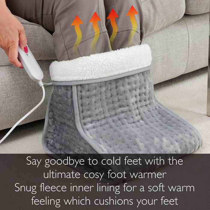 Sensio Spa Warm Cosy Foot Warmer Grey, Electric Heating for Cold Feet