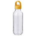 FORMSKON Water bottle, 0.5l, Clear glass/yellow