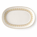 Geo Rose Beige & Gold Oval Pickle Dish 20 cm