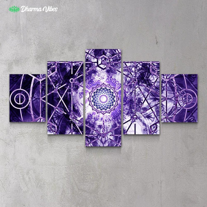 Geometry Chakra Sahasrara by McAshe 5-Piece Canvas