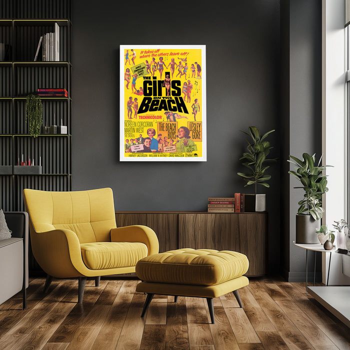 "Girls on the Beach" (1965) Framed Movie Poster
