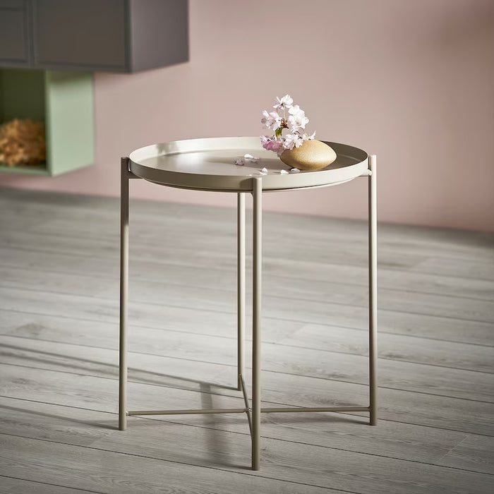 GLADOM Tray table, Dark grey-beige, 45x53cm