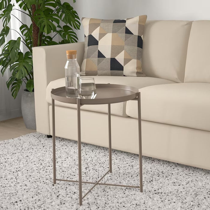 GLADOM Tray table, Dark grey-beige, 45x53cm