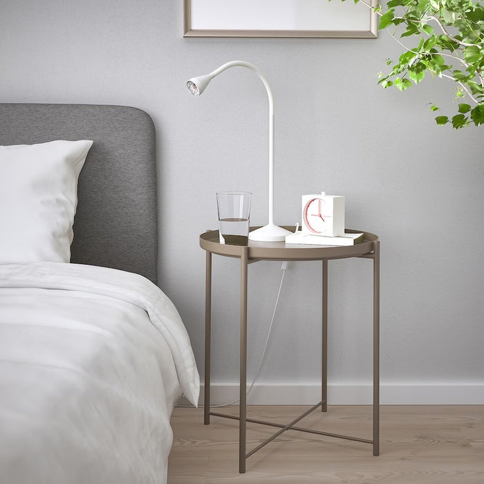 GLADOM Tray table, Dark grey-beige, 45x53cm