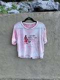 Go See Ethel Cain or the Devil Will Get You - AL Football Faded red semi-sheer T-shirt