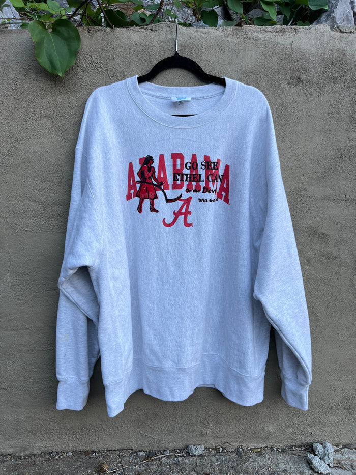 Go See Ethel Cain or the Devil Will Get You - Alabama Grey Sweatshirt