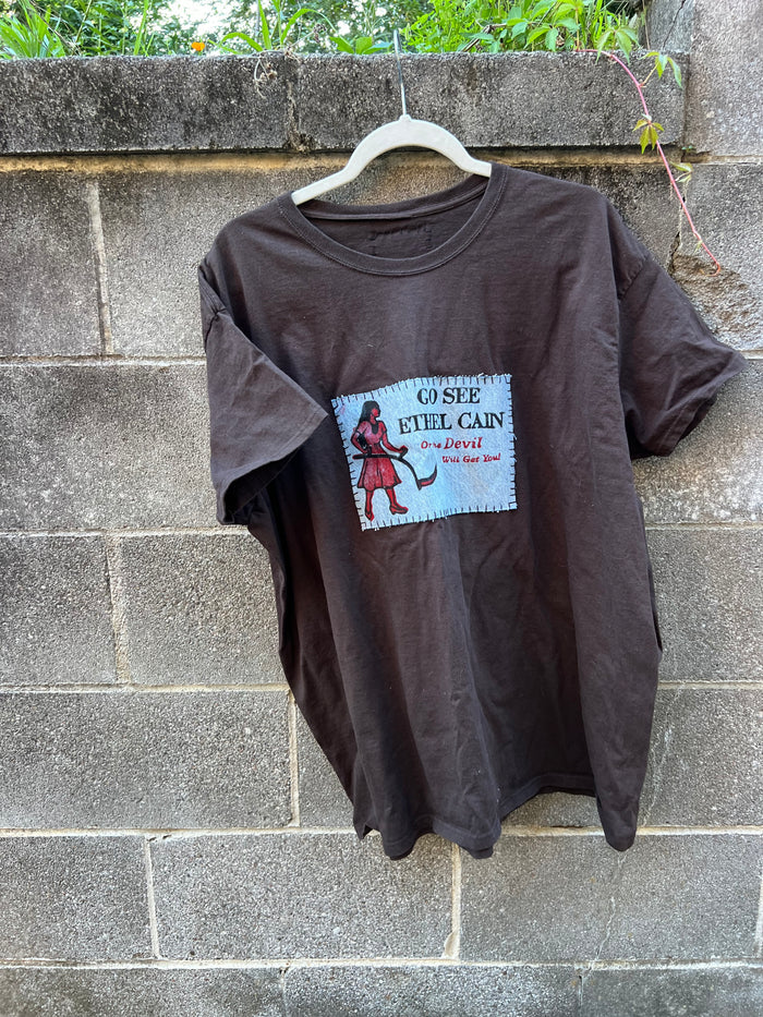 Go See Ethel Cain or the Devil Will Get You - Brown T-Shirt