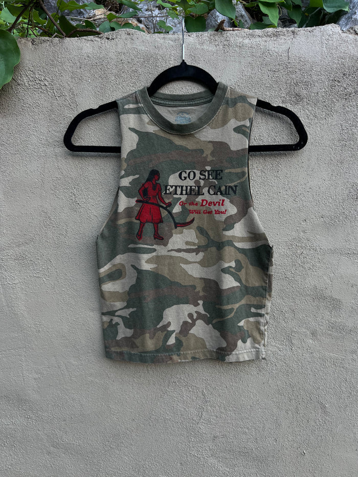 Go See Ethel Cain or the Devil Will Get You - Camo Faded Glory Muscle Tank