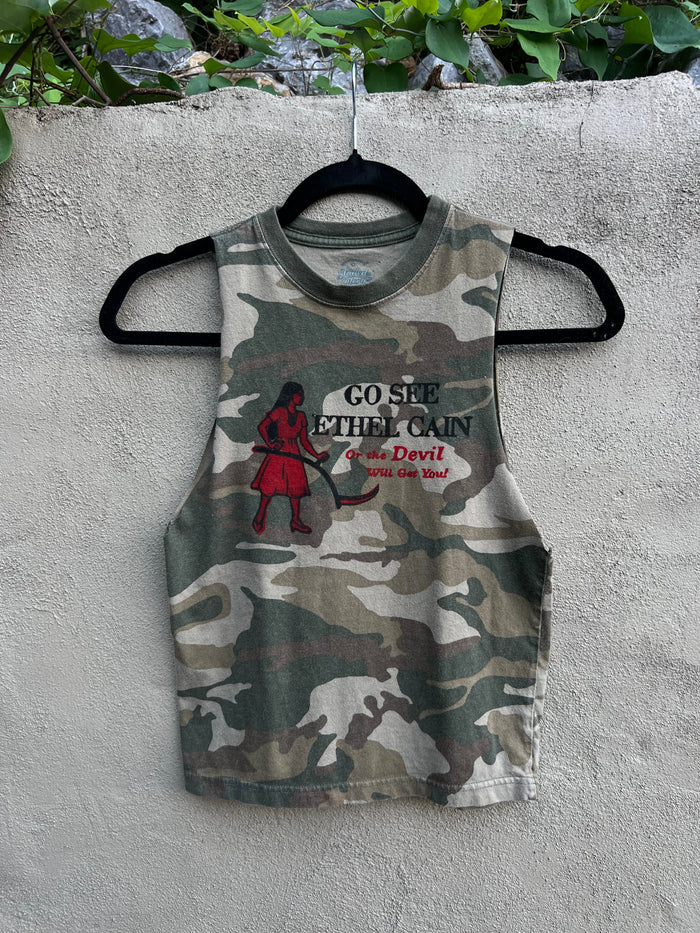 Go See Ethel Cain or the Devil Will Get You - Camo Faded Glory Muscle Tank