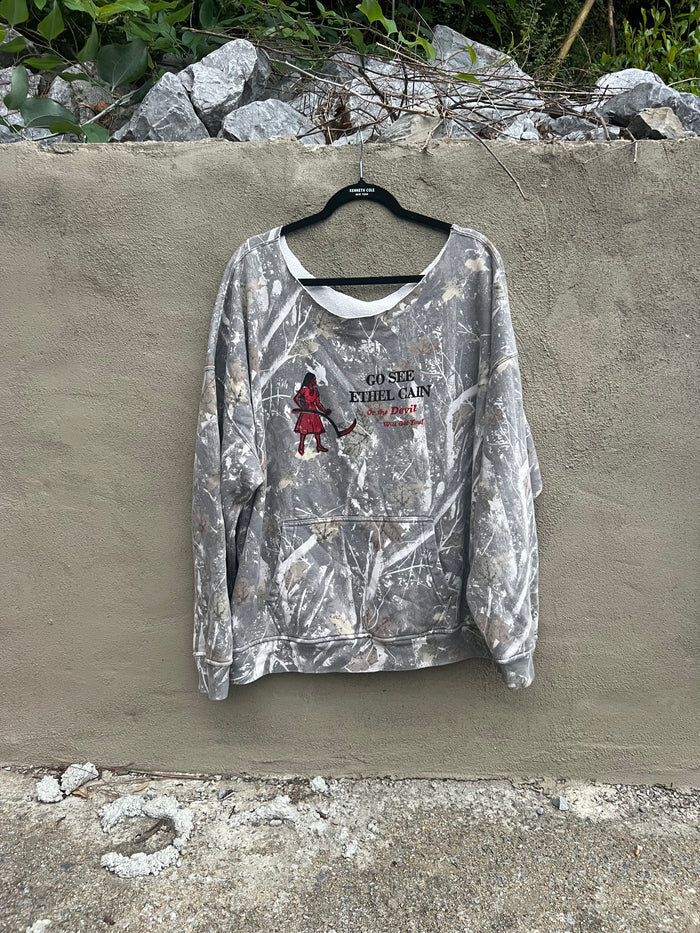 Go See Ethel Cain or the Devil Will Get You - Camo Sweatshirt