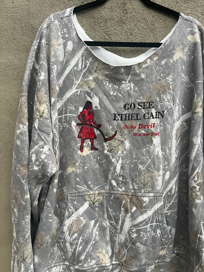 Go See Ethel Cain or the Devil Will Get You - Camo Sweatshirt