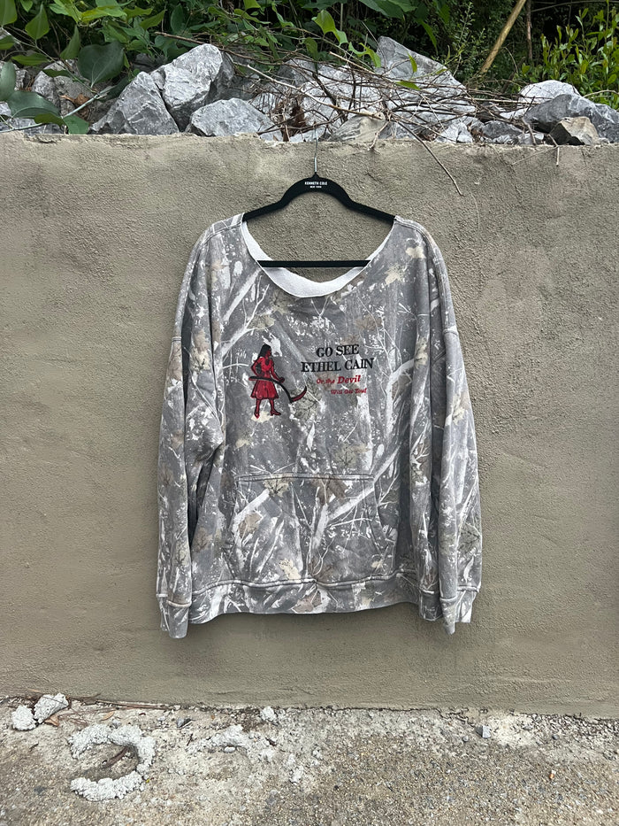 Go See Ethel Cain or the Devil Will Get You - Camo Sweatshirt