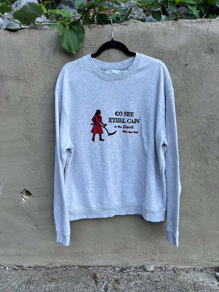 Go See Ethel Cain or the Devil Will Get You - “DSG” Grey Sweatshirt