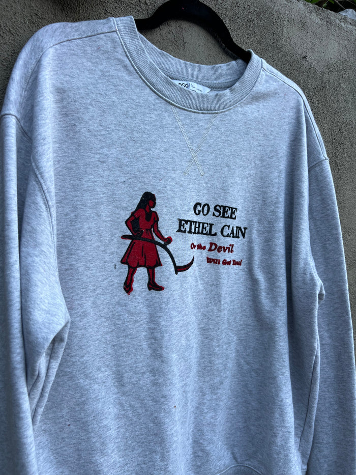 Go See Ethel Cain or the Devil Will Get You - “DSG” Grey Sweatshirt